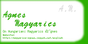 agnes magyarics business card